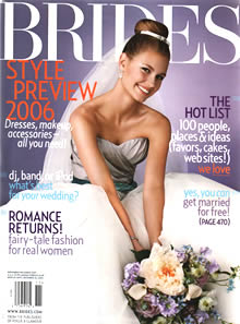 Brides magazine cover, Dec 2005.